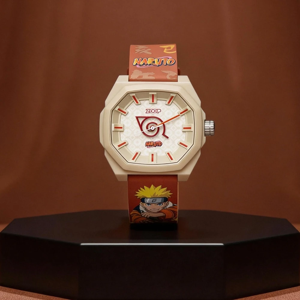 Zoop Naruto Analogue Watch with Beige Case and Burnt Orange Multi Color Strap for Boys Girls Kids and Anime Lovers, from House of Titan - 16054PP01 - Image 2