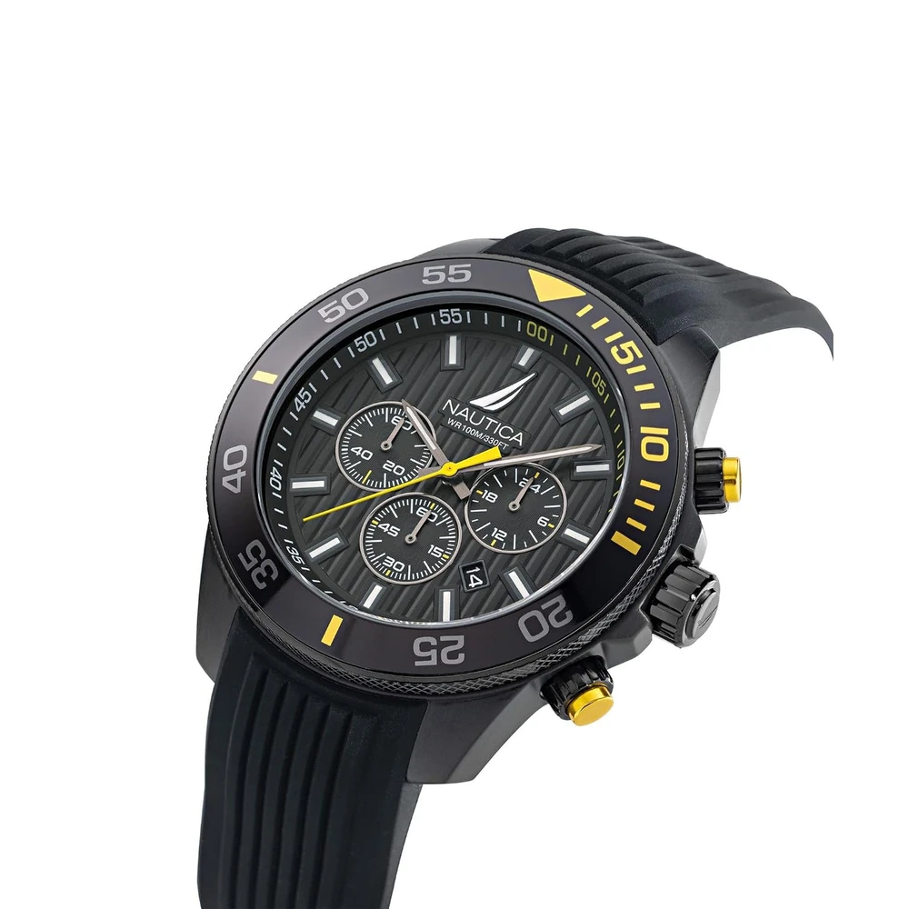 Nautica ONE Men Black Round Dial Analog Watch - NAPNOS302 - Image 2