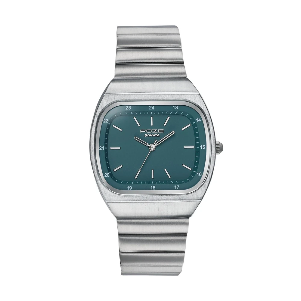 Sonata Poze 9 with Quartz Analog with SS Sheet Metal Strap Watch for Unisex - Image 3