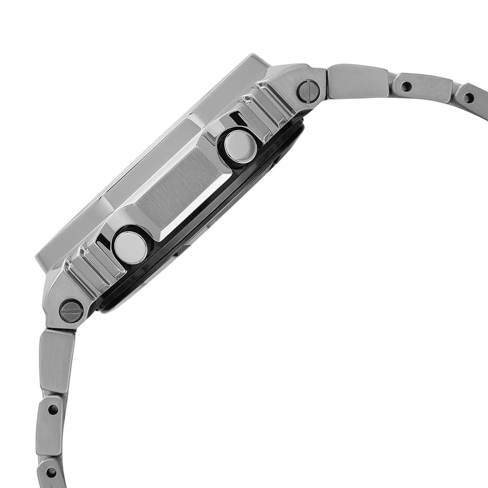 Casio G-Shock GM-B2100AD-2ADR Bluetooth Analog-Digital Blue Dial Men Watch Silver Stainless Steel Strap (G1563) - Image 2