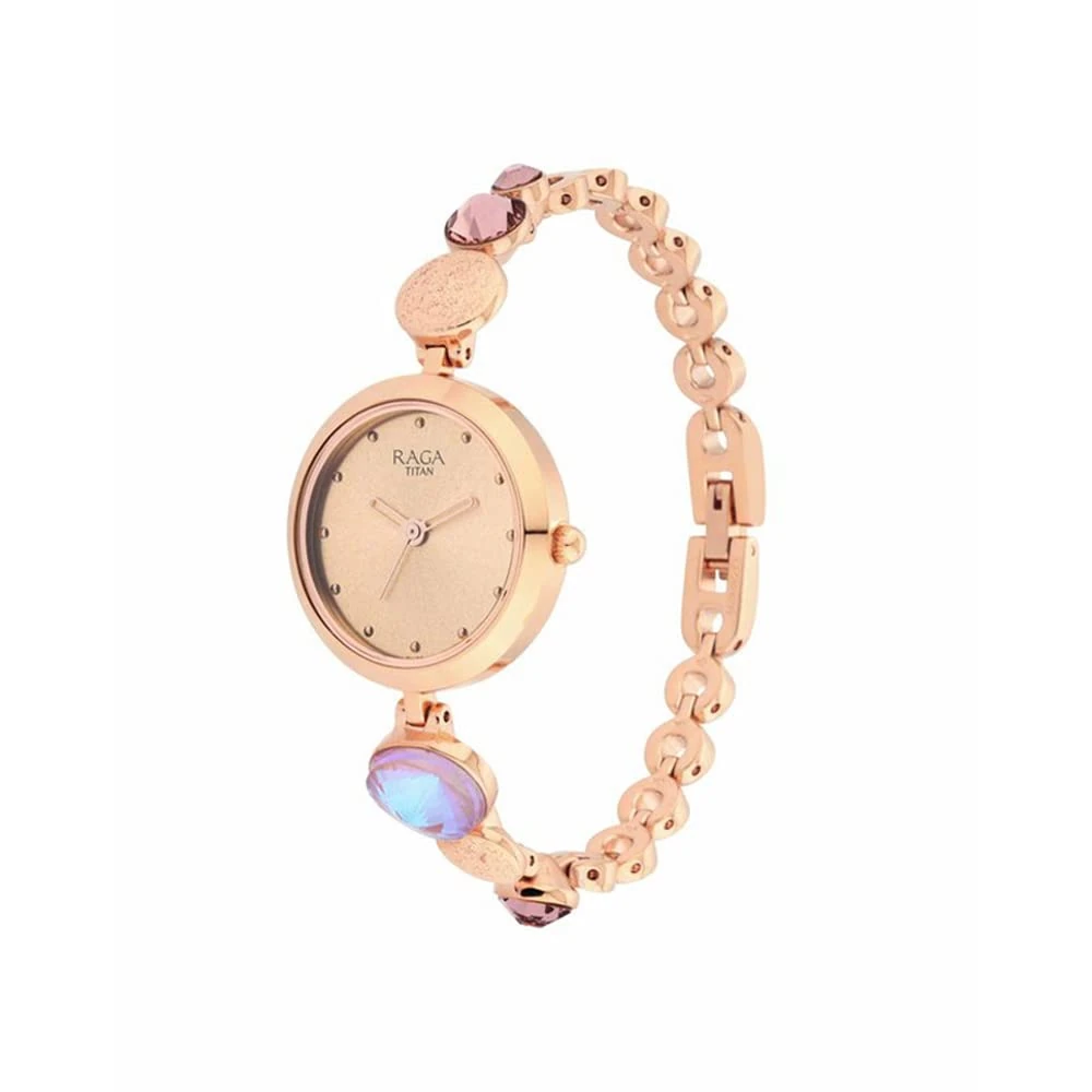 Titan Raga Women's Charm: Elegant Mother of Pearl Dial with Ornate Strap Watch-NS2606WM08 - Image 3