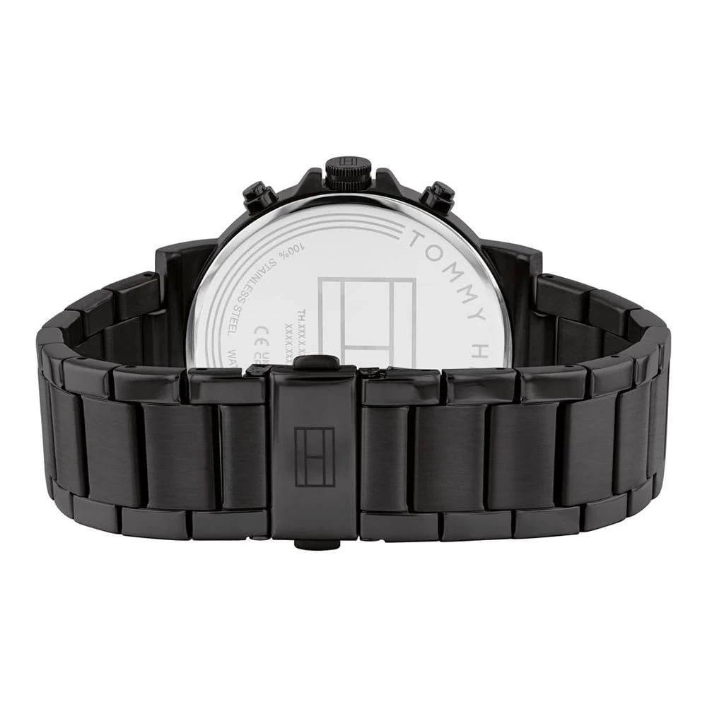 Tommy Hilfiger Quartz Multifunction Black Stainless Steel Strap for Men-TH1710590 - Image 3