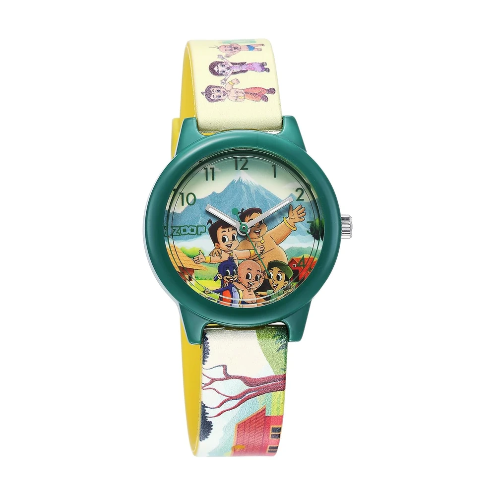 Zoop Chhota Bheem Analog Watch with Multicoloured Dial & Yellow Strap for Boys Girls Kids, from House of Titan - 16042PP04FW - Image 2