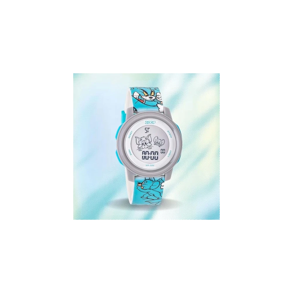 Zoop Tom & Jerry Digital Watch with Green Case and Green Multi Color Strap for Boys Girls Kids, from House of Titan - 16043PP05 - Image 3