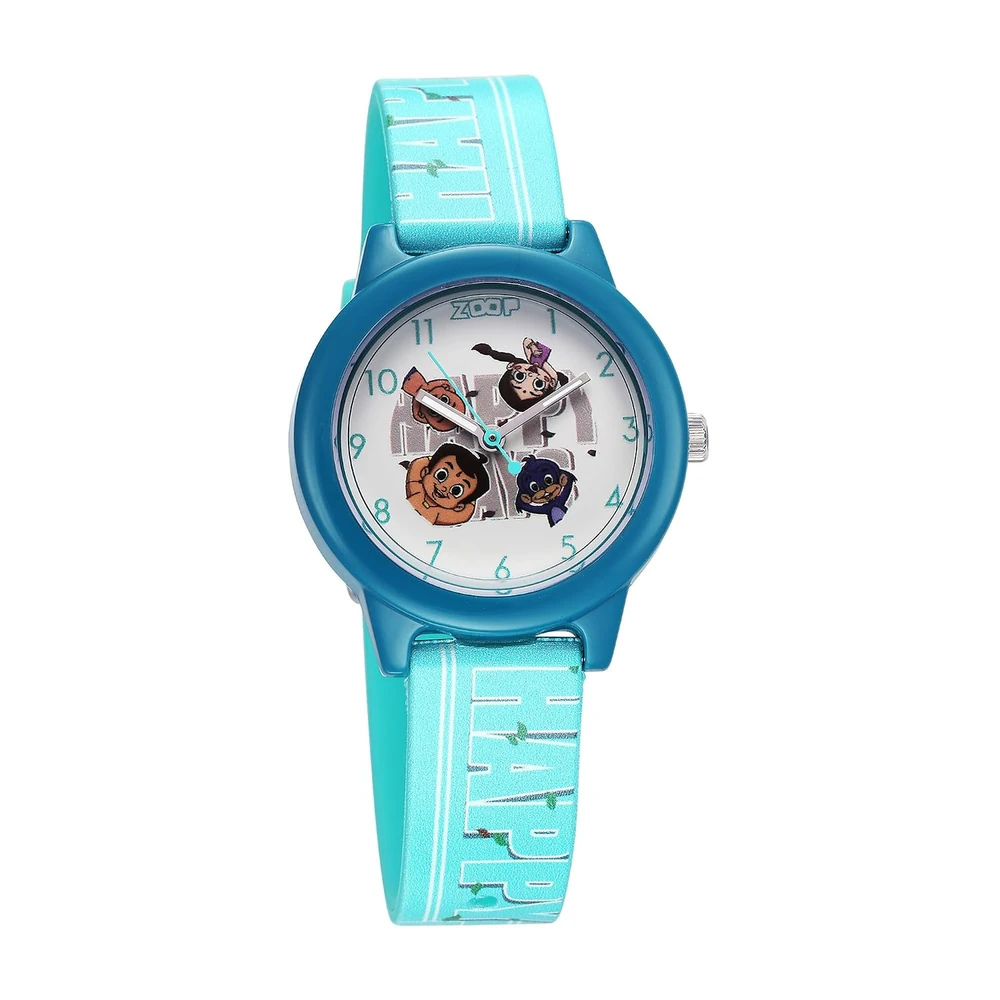 Zoop Chhota Bheem Analog Watch with White Dial & Turquoise Strap for Boys Girls Kids, from House of Titan - 16042PP01FW - Image 2
