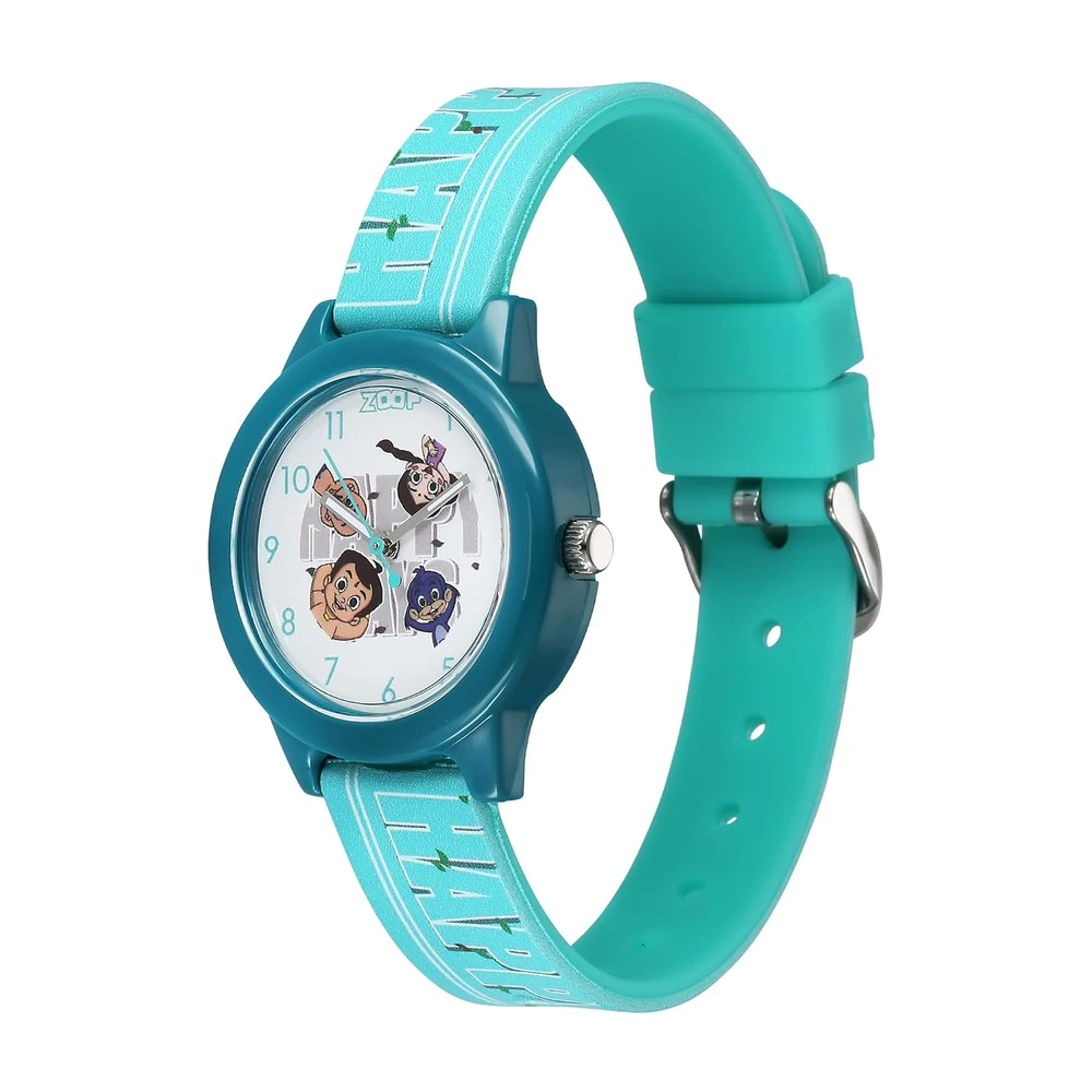 Zoop Chhota Bheem Analog Watch with White Dial & Turquoise Strap for Boys Girls Kids, from House of Titan - 16042PP01FW - Image 3