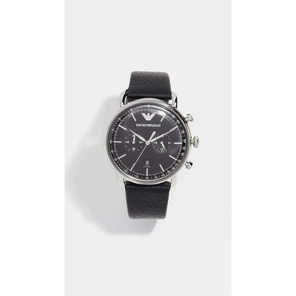 Emporio Armani Aviator Analog Black Dial Men's Watch - AR11143 - Image 2