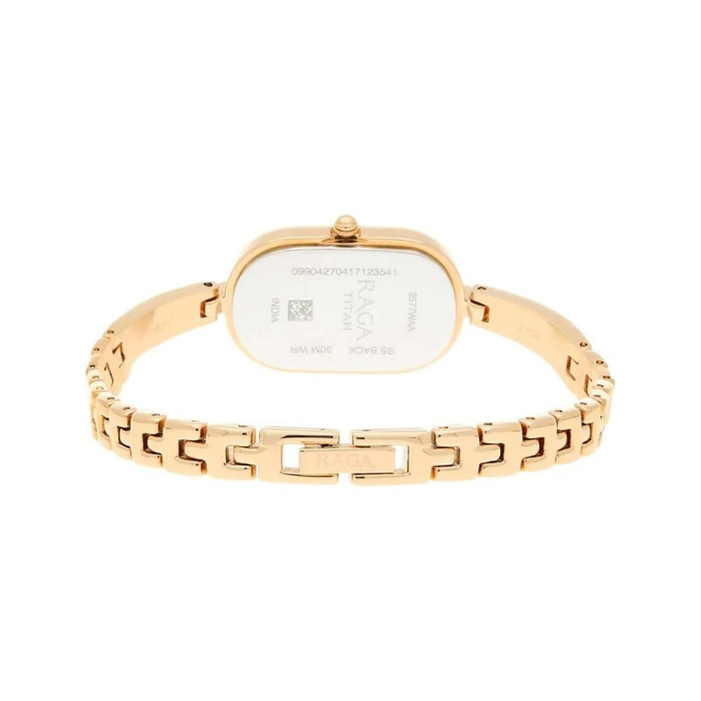 Titan Raga Viva Quartz Analog Rose Gold Dial Rose Gold Metal Strap Watch for Women - NT2577WM01 - Image 2