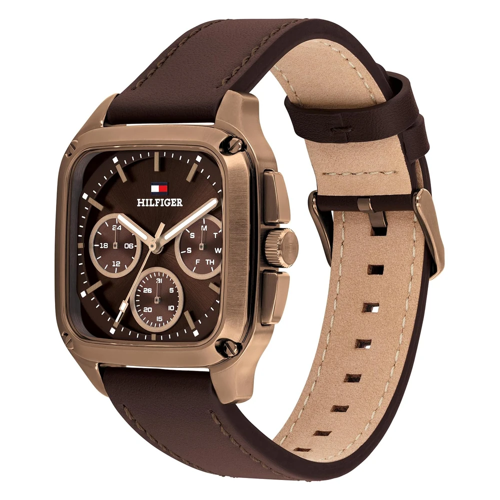 Tommy Hilfiger Herald Japanese Quartz Analog with Brown Dial Brown Leather Strap Watch for Men - TH1792221 - Image 2