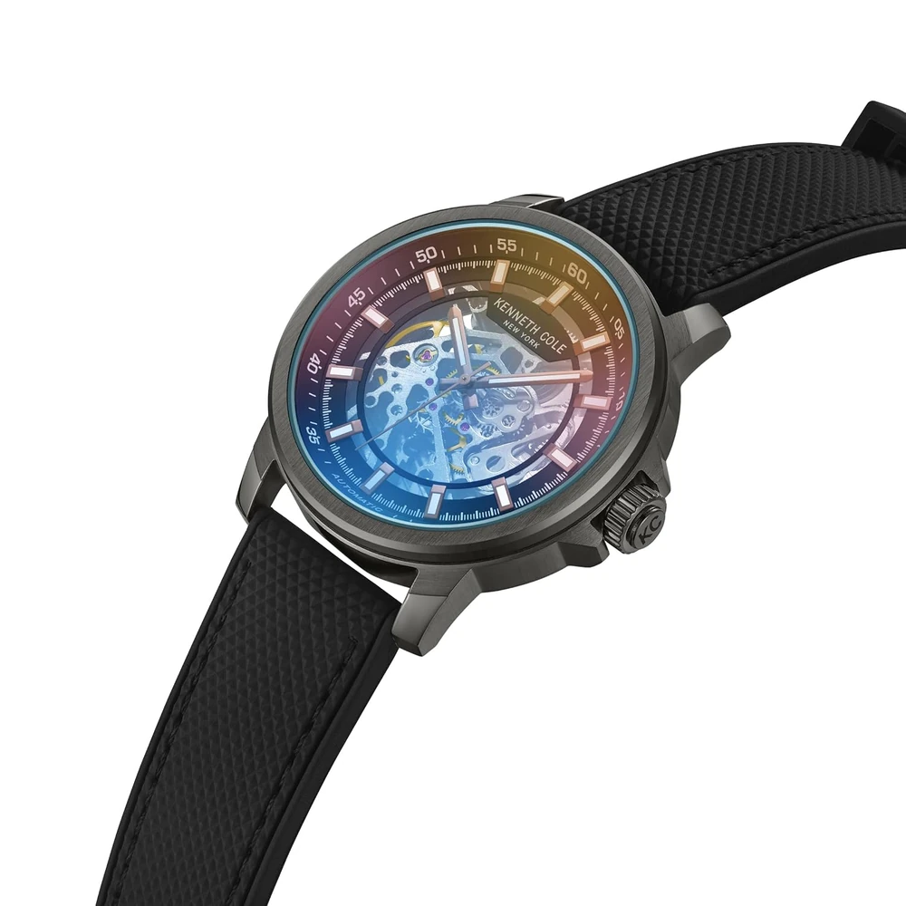 Kenneth Cole Automatic Grey Dial Grey Stainless Steel Strap Watch for Men - KCWGY2104110MN - Image 3