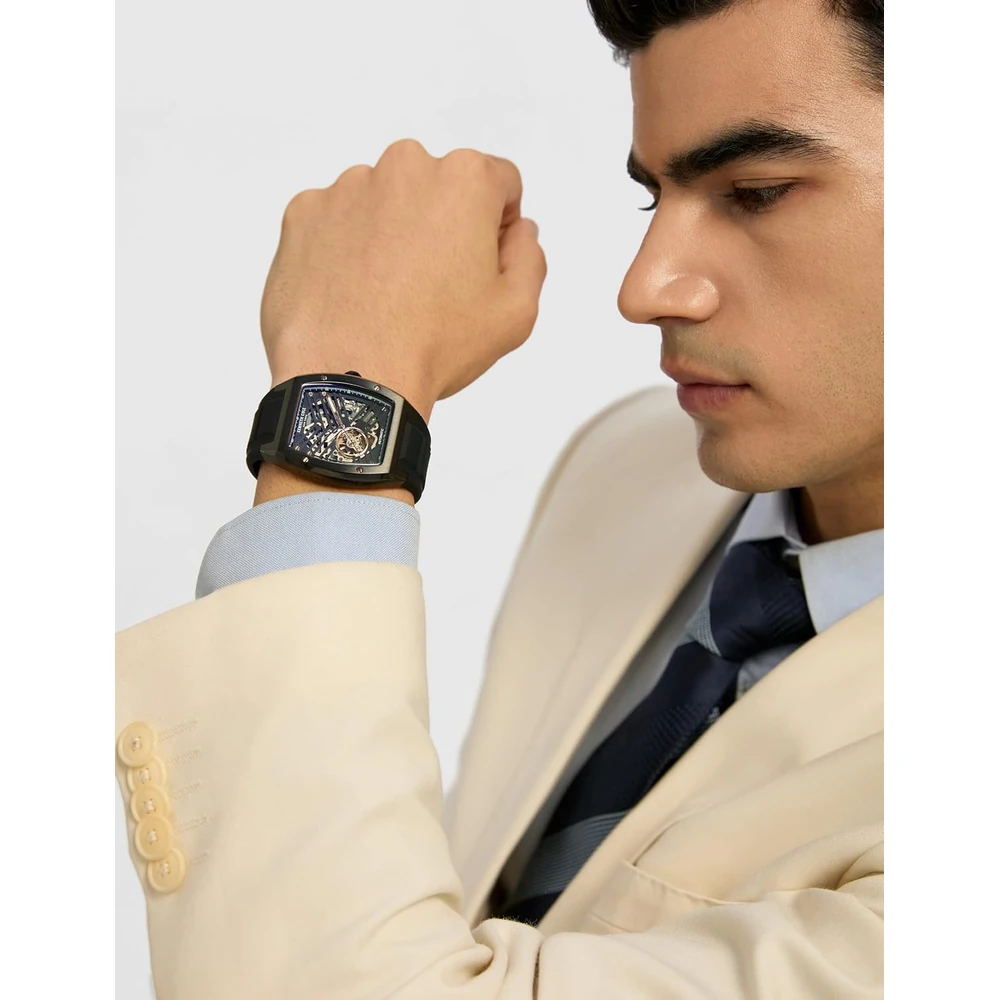 Kenneth Cole Automatic Black Dial Black Silicone Strap Watch for Men - KCWGZ0046103MN - Image 2