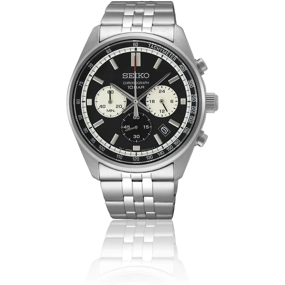 Seiko Men's Quartz Analog Watch with Stainless Steel Strap - Image 2