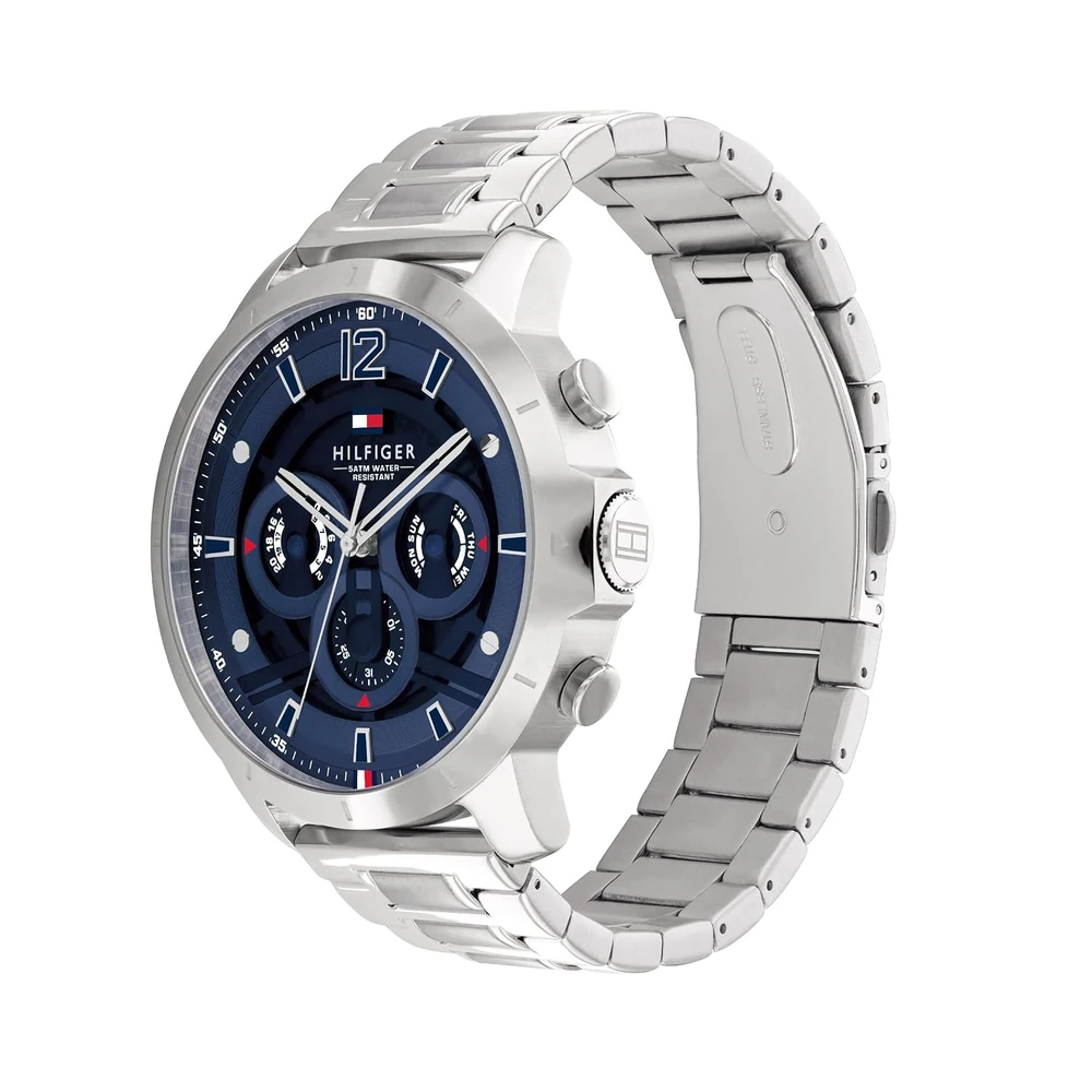 Tommy Hilfiger Quartz Multifunction Blue Dial Stainless Steel Strap Watch for Men-NETH1710492 - Image 2