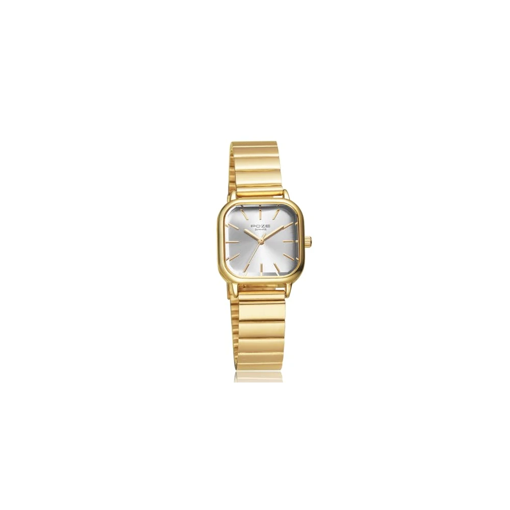 Sonata Poze Quartz Analog Silver Dial Stainless Steel Strap Watch for Women-SP80025YM01W - Image 2