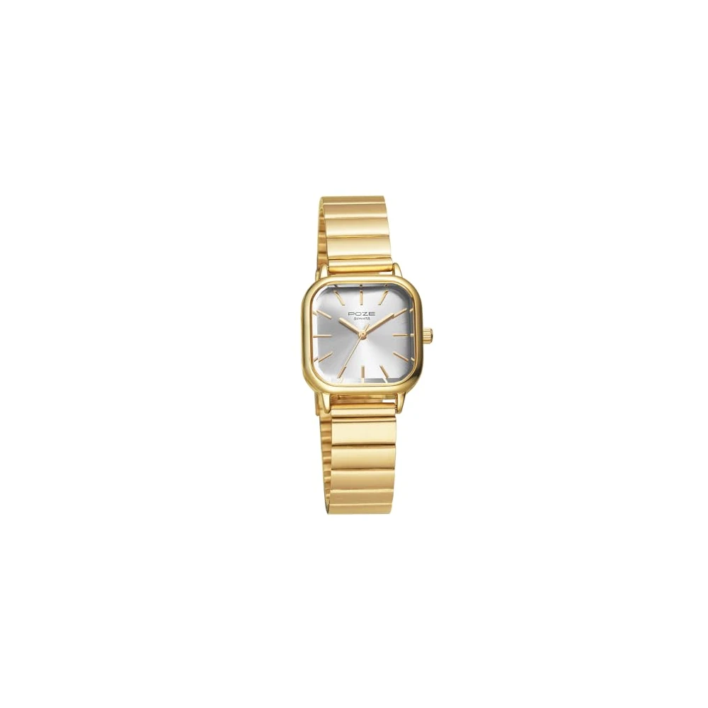 Sonata Poze Quartz Analog Silver Dial Stainless Steel Strap Watch for Women-SP80025YM01W - Image 3