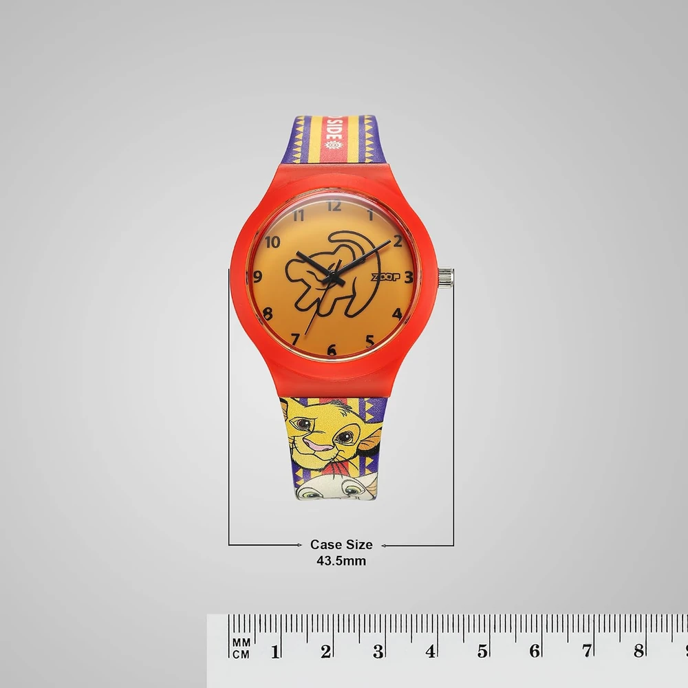 Zoop Disney Lion King Interchangable Watch Set with Yellow Dial & Multicoloured Strap for Girls Kids, from House of Titan - 16018PP04 - Image 2