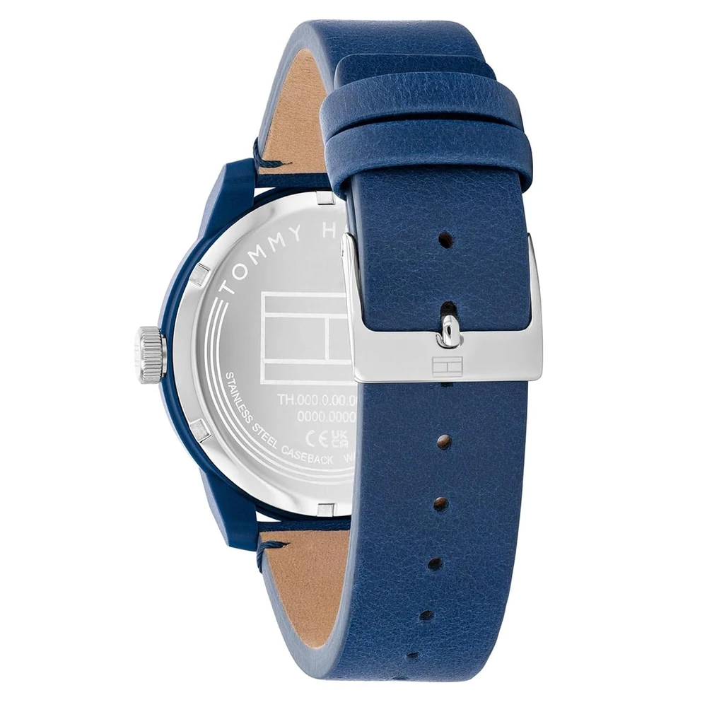 Tommy Hilfiger Quartz Navy Dial Leather Strap Watch for Men - Image 3