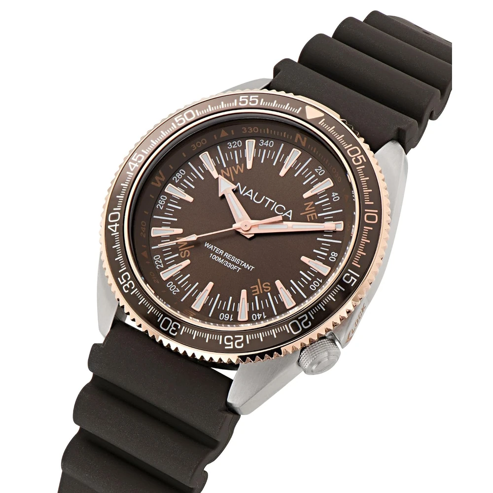 Nautica Vintage Men Brown Round Dial Analog Watch - NAPNVF302 - Image 3