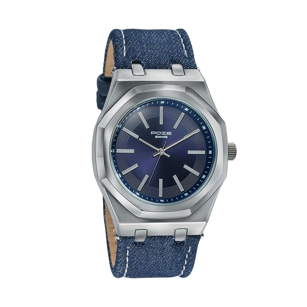 Sonata Poze 9 with Quartz Analog with Strap Strap Watch for Men - Image 3