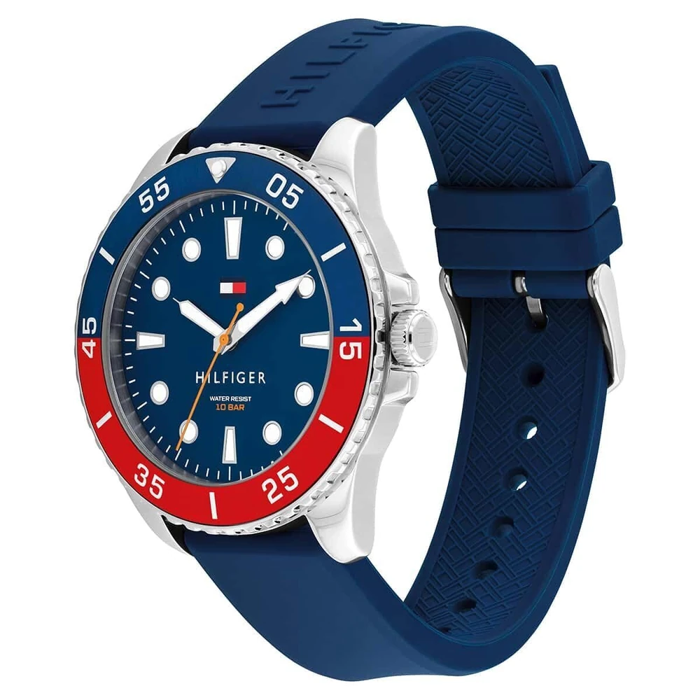 Tommy Hilfiger Oceanic Quartz Analog with Blue Dial Blue Silicone Strap Watch for Men - TH1792200 - Image 2