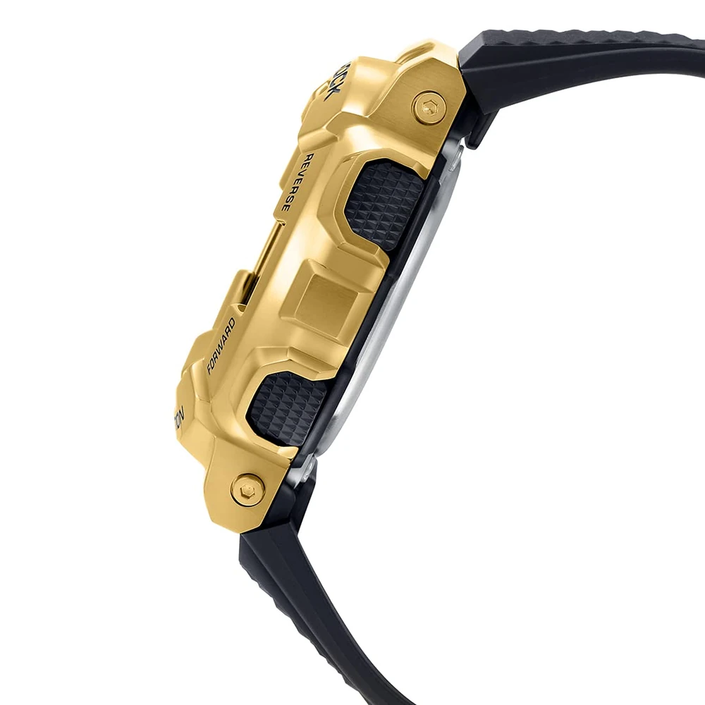 Casio G-Shock GM-110G-1A9DR Gold Ip Black & Gold Analog-Digital Dial Black Resin Strap Men's Watch Shock And 200M Water Resistant G1053 - Image 2