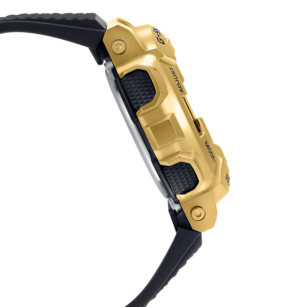 Casio G-Shock GM-110G-1A9DR Gold Ip Black & Gold Analog-Digital Dial Black Resin Strap Men's Watch Shock And 200M Water Resistant G1053 - Image 3