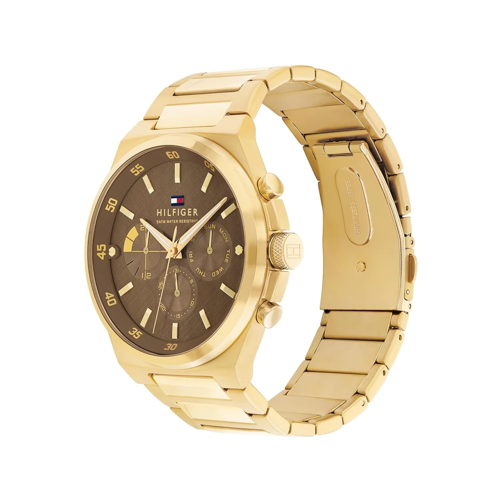 Tommy Hilfiger Quartz Multifunction Brown dial Stainless Steel Strap Watch for Men-TH1792090 - Image 2