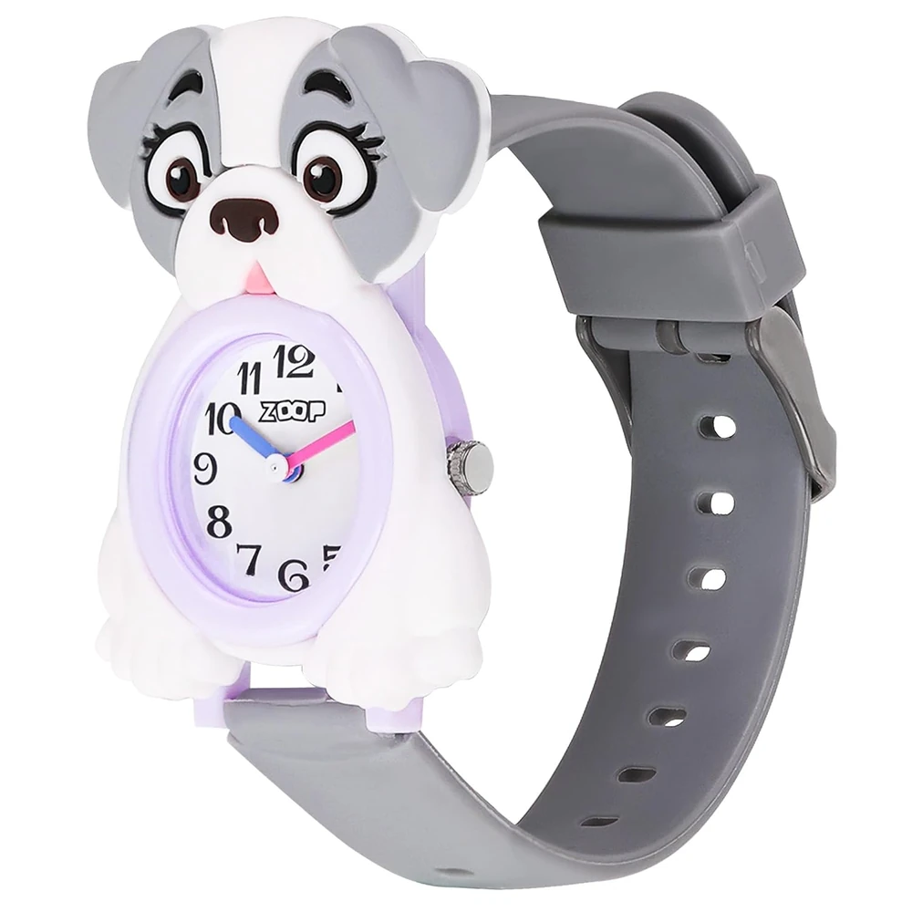 Zoop Analog Doggy Watch with White Dial & Grey Strap for Boys Girls Kids, from House of Titan - 26044PP01 - Image 3