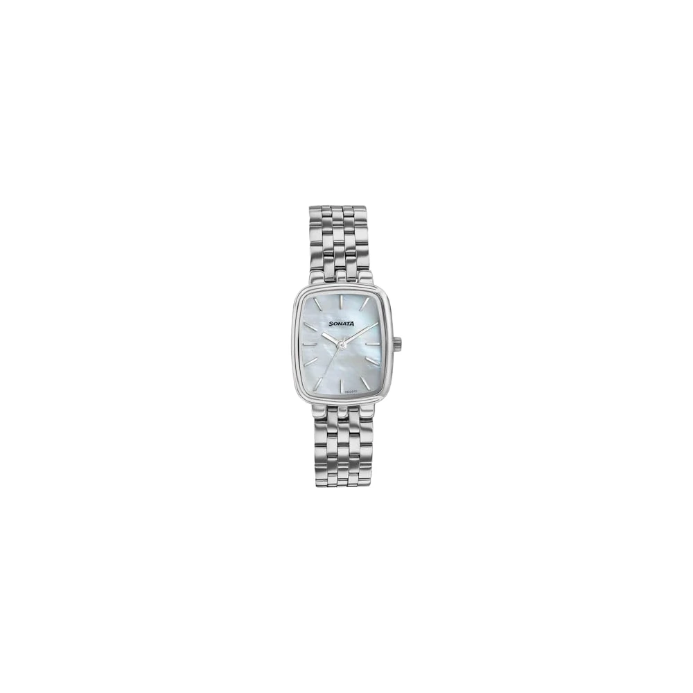 Sonata Festive 2.0 Quartz Analog with Mother of Pearl Dial Silver Sheet Metal Strap Watch for Women - 87108SM01 - Image 2