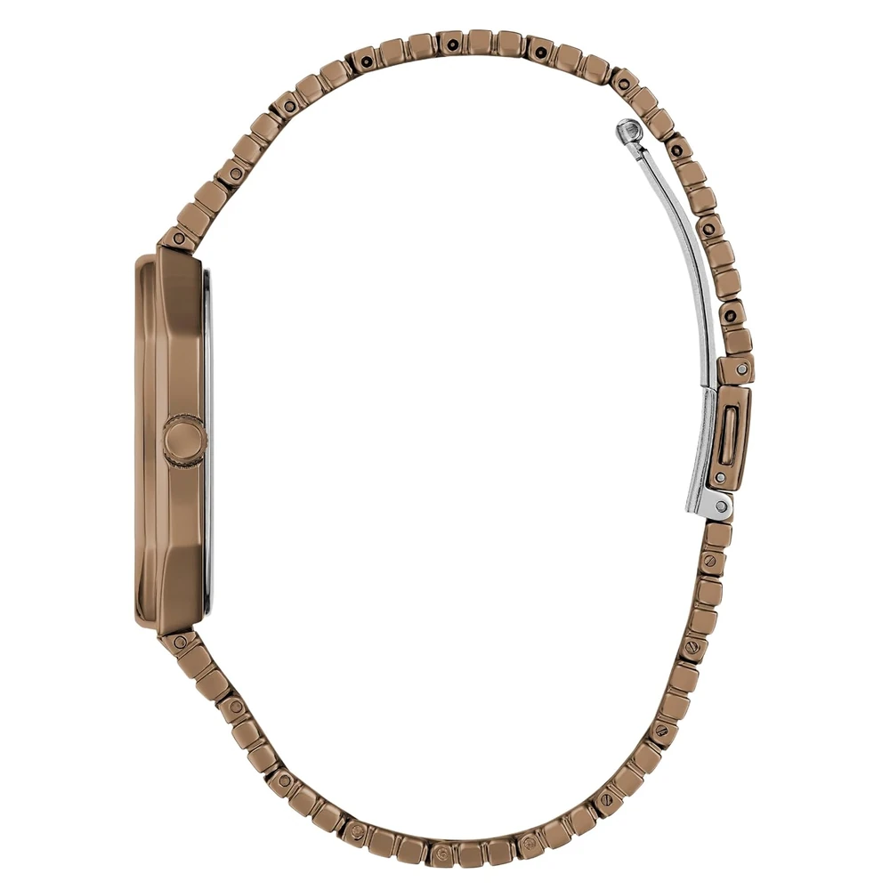 GUESS Bronze-Tone Rectangle Dial Analog Men's Watch - GW0978G3 - Image 2