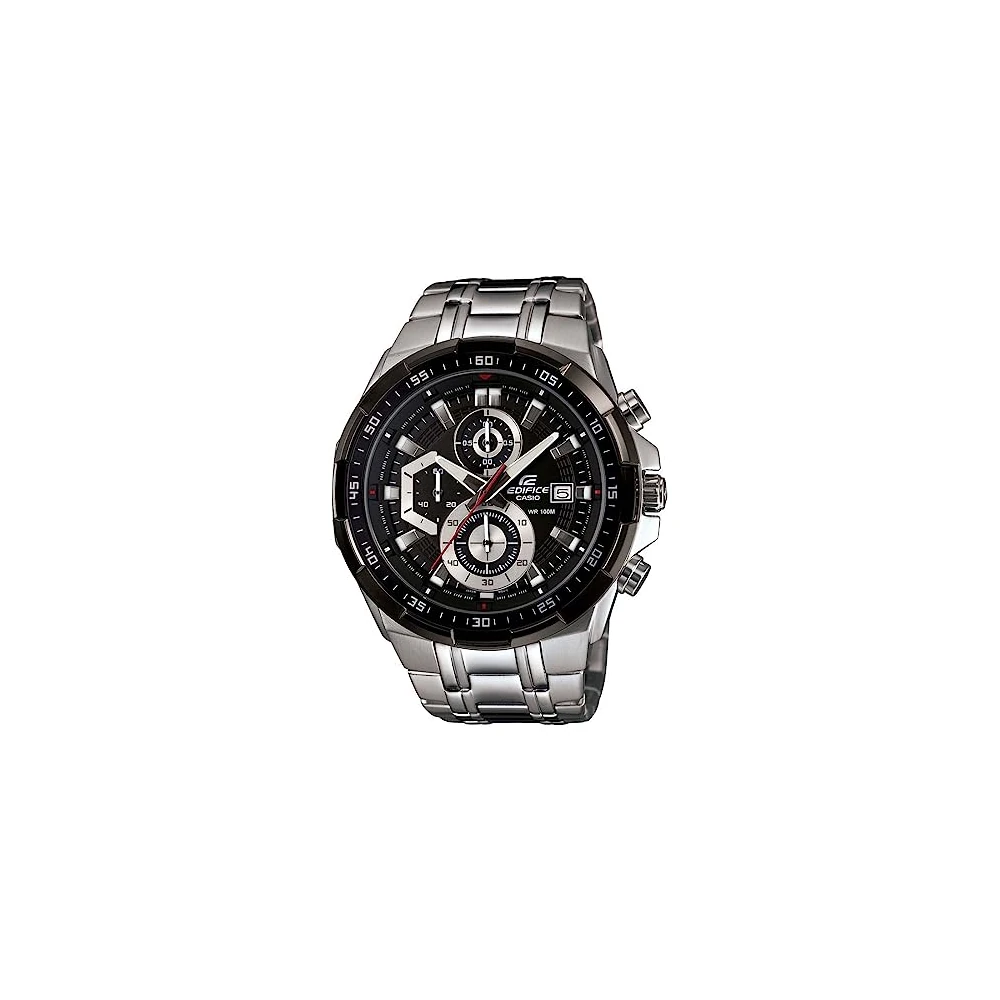 Casio Edifice EFR-539D-1AVUDF Analog Black Dial Men Watch Silver Metal Strap (EX191) - Image 2
