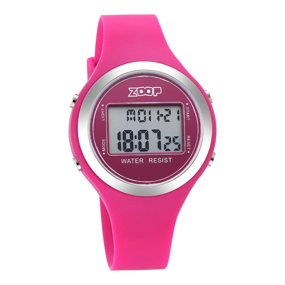 Zoop Unisex 40 x 38 x 9 mm Digitals Black Dial Silicone Digital Watch - 26024PP02W - Image 2