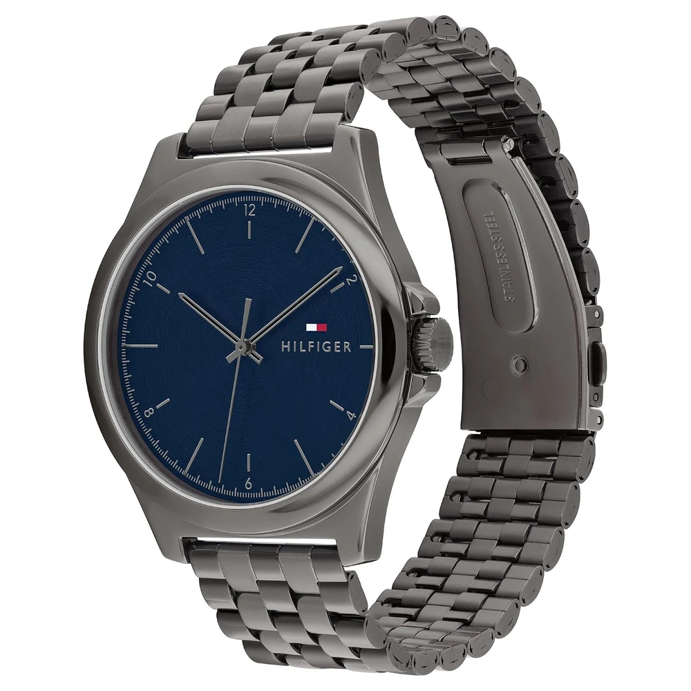 Tommy Hilfiger Quartz Navy Dial Stainless Steel Strap Watch for Men - Image 2