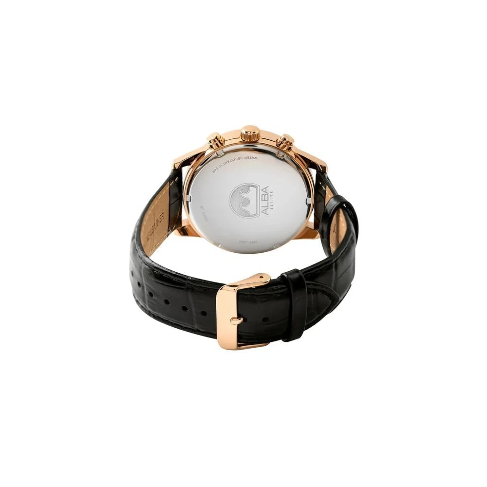 ALBA Classic Black & Gold Dial Chronograph Men Watch AM3A14X1 - Image 3