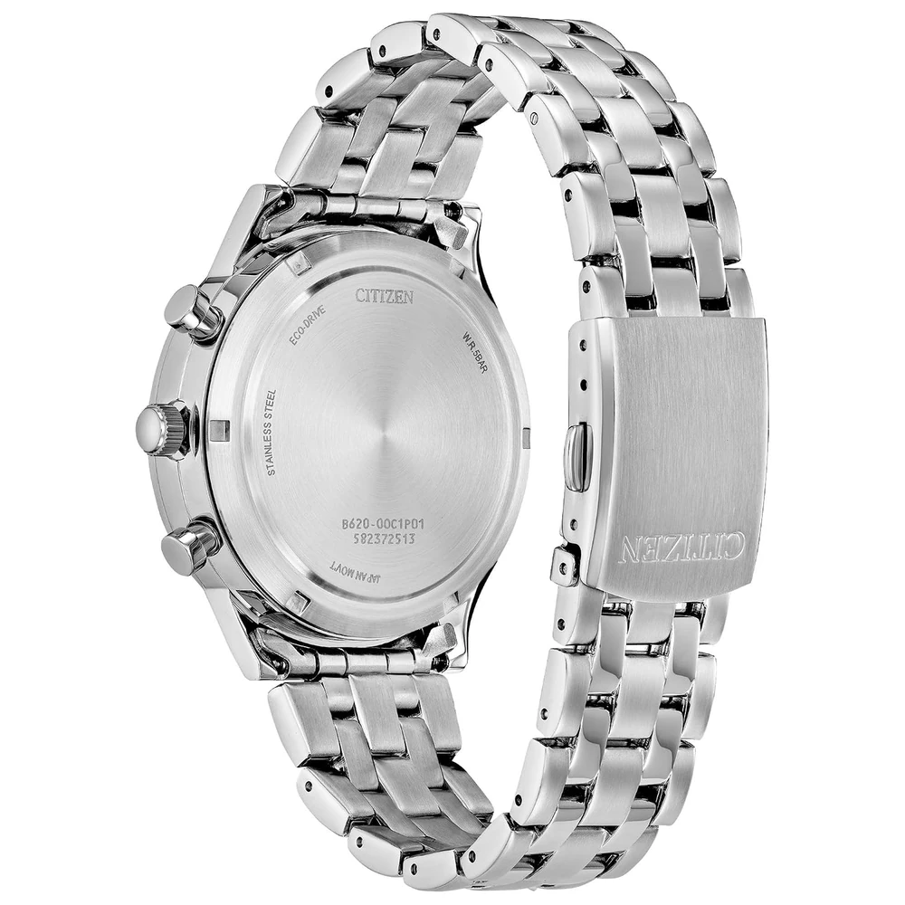 Citizen Men's Eco-Drive Dress Classic Watch, Silver-Tone Bracelet & White Dial, 42mm, Classic - Image 3