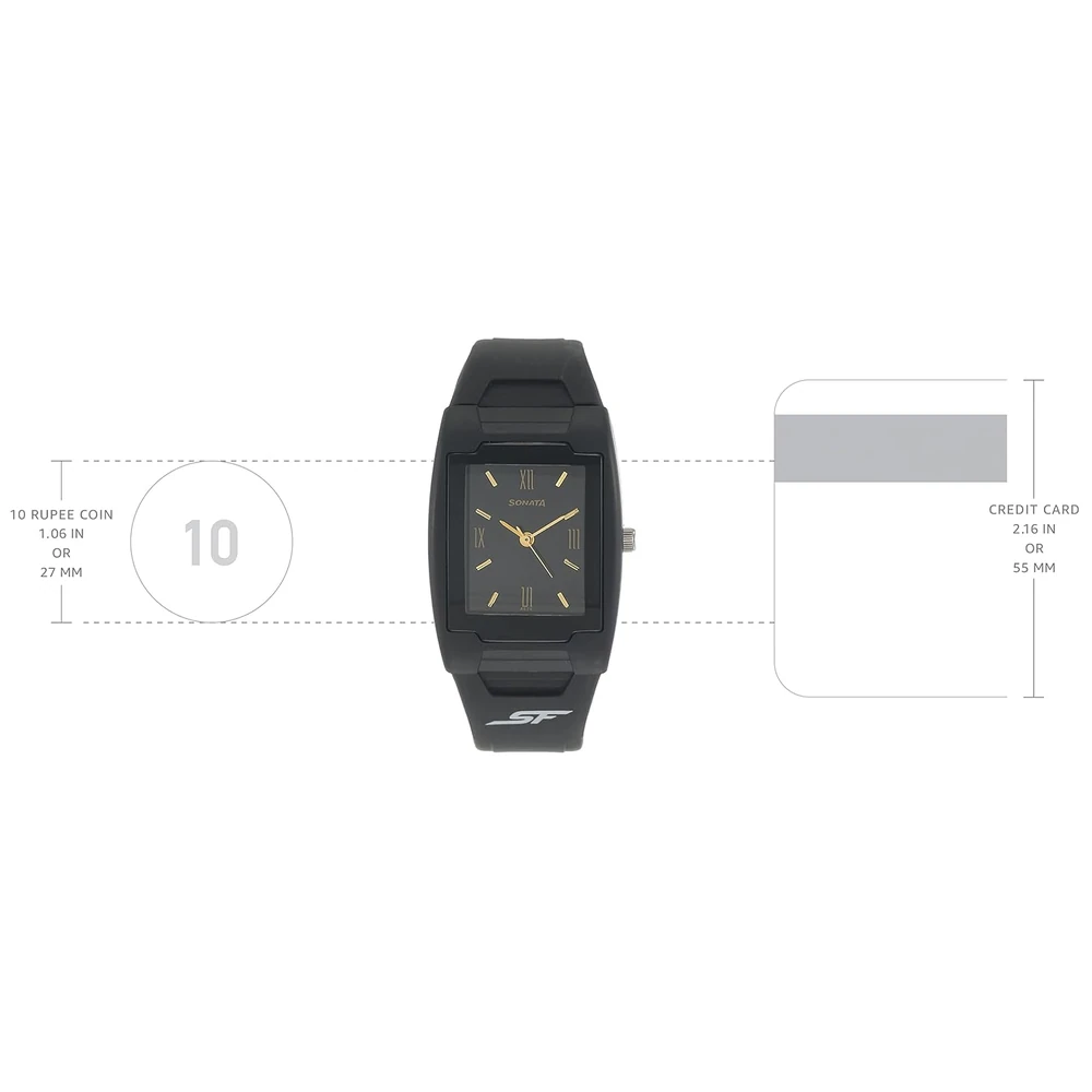 Sonata Super Fibre Analog Black Dial Men's Watch -NM7920PP13 / NL7920PP13/NP7920PP13 - Image 3