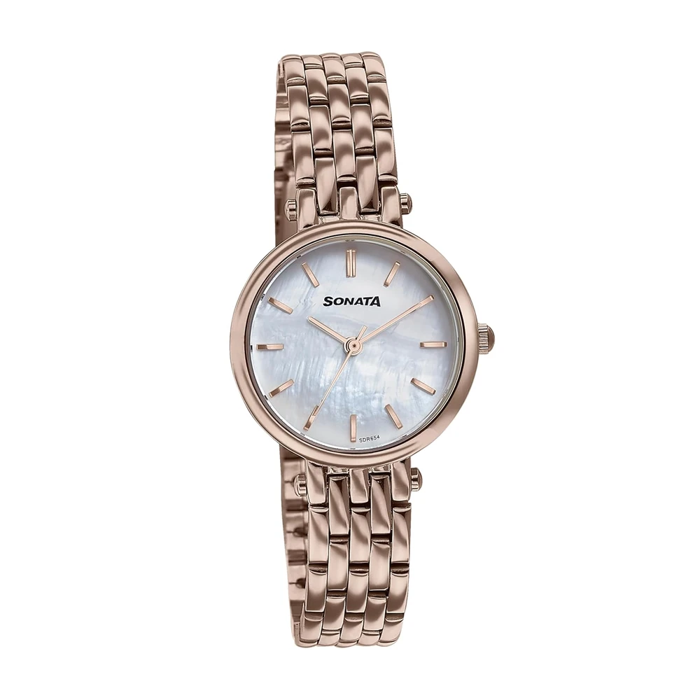 Sonata Wedding Edit Quartz Analog Off White Dial Stainless Steel Strap Watch for Women - Image 2