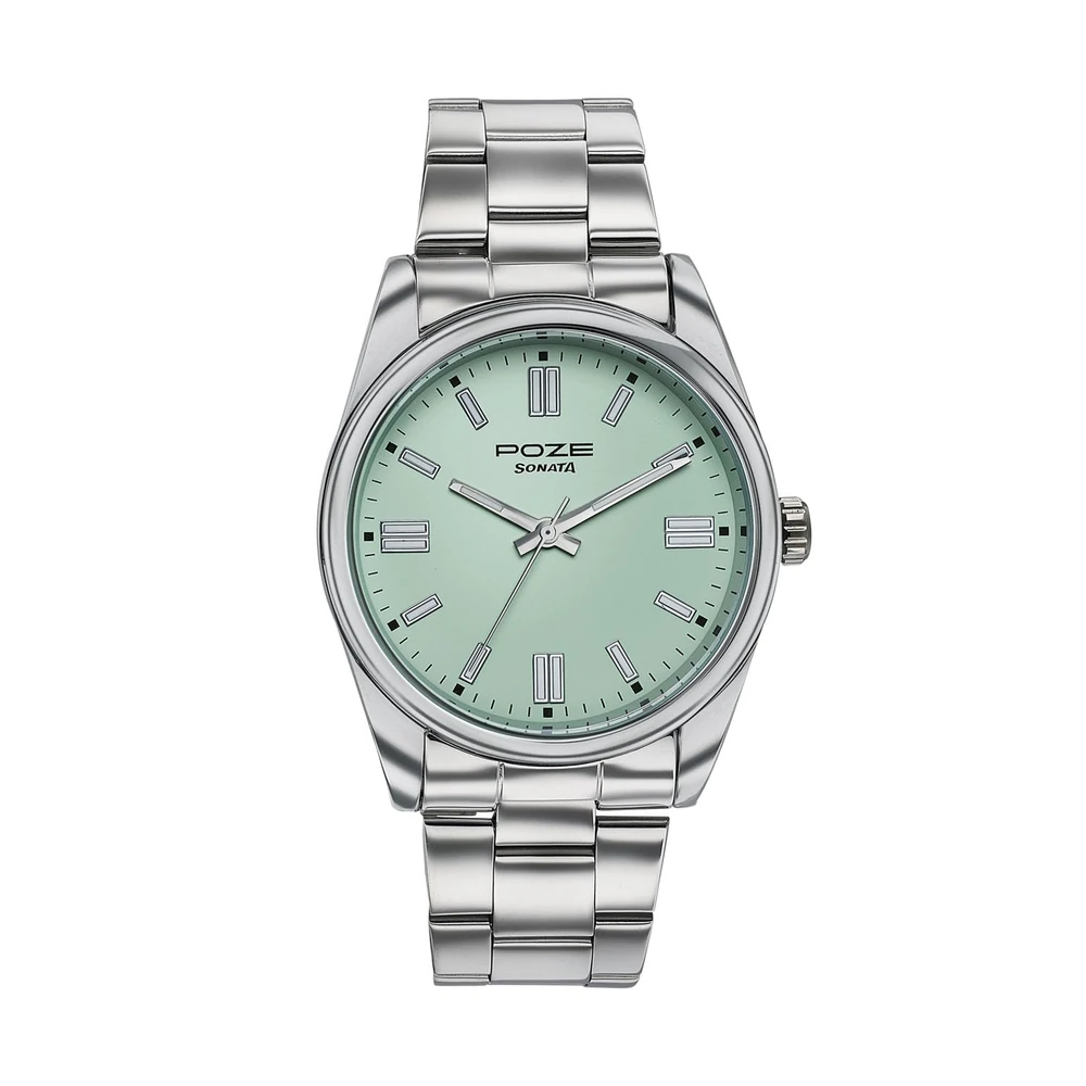 Sonata Poze 9 with Quartz Analog with Sheet Metal Strap Watch for Men