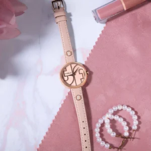 Heritage Women Quartz Nude Dial Analog Leather Watch WW00005012L3