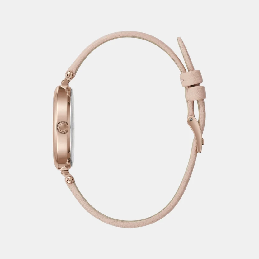 Furla New Pin Women Quartz Pink Dial Analog Leather Watch WW00018004L3 - Image 4