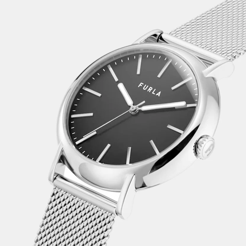 Heritage Unisex Quartz Black Dial Analog Stainless Steel Watch WW00023004L1 - Image 2