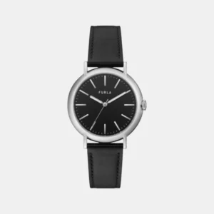 Heritage Women Quartz Black Dial Analog Leather Watch WW00023010L1