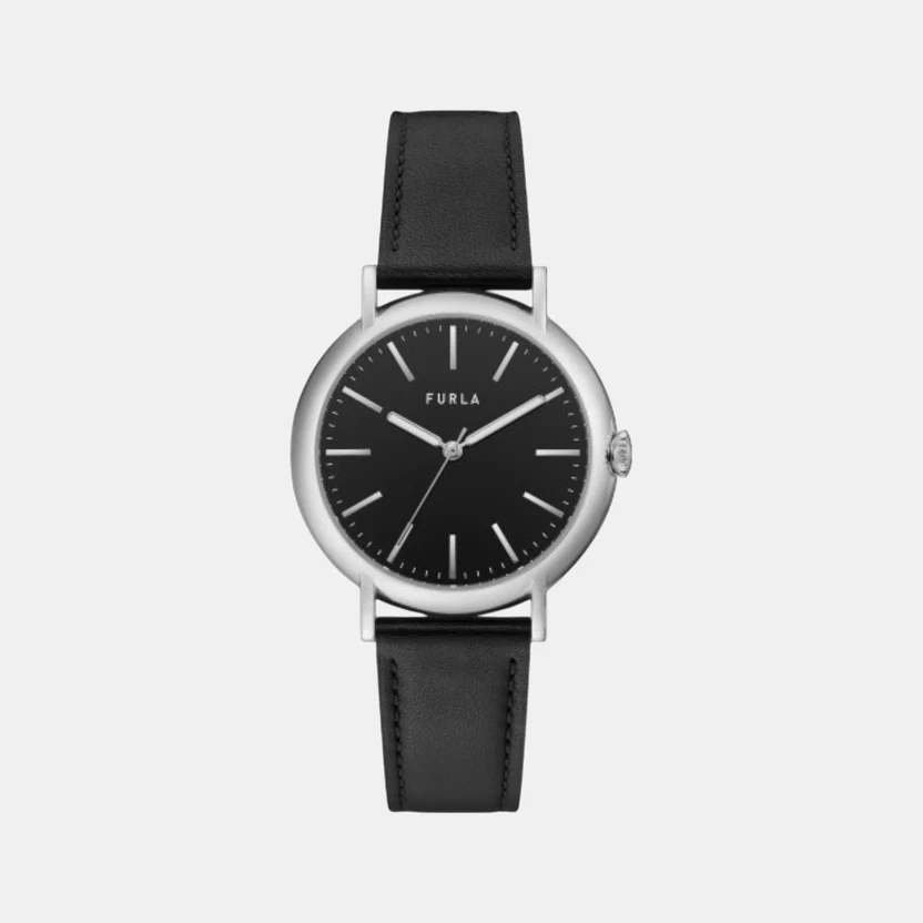 Heritage Women Quartz Black Dial Analog Leather Watch WW00023010L1
